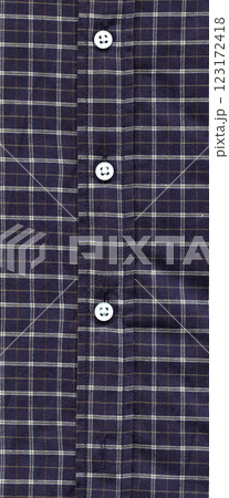 Navy blue classic plaid fabric, shirt fabric and button detail, checked shirt detail, checked shirt detail Navy blue classic plaid fabric, shirt fabric and button detail, checked shirt detail, checked shirt detail 123172418