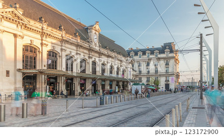 Bordeaux Saint Jean Train Station timelapse, the main railway hub in Aquitaine, France Bordeaux Saint Jean Train Station timelapse, the main railway hub in Aquitaine, France 123172900
