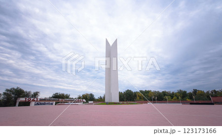 II World War monument in Uralsk timelapse hyperlapse 123173166