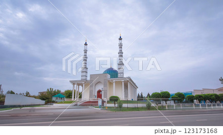 Main mosque with high minarets in Uralsk timelapse hyperlapse. Main mosque with high minarets in Uralsk timelapse hyperlapse. 123173168