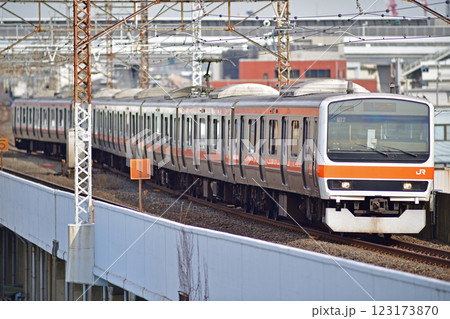 武蔵野線　西浦和－北朝霞　JR東日本　209系500番台　M77編成（幕張） 123173870