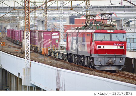 武蔵野線　西浦和－北朝霞　JR貨物　EH500-53（仙台） 123173872