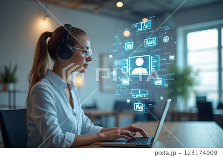 Next-Generation Customer Experience AI-Powered Virtual Assistant Interface in Modern Customer Service Operations 123174009