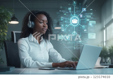 Next-Generation Customer Experience AI-Powered Virtual Assistant Interface in Modern Customer Service Operations Next-Generation Customer Experience AI-Powered Virtual Assistant Interface in Modern Customer Service Operations 123174010