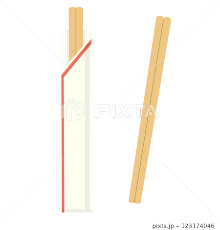 割り箸のイラスト 123174046