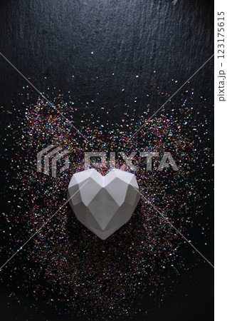 A white heart in beautiful lighting 123175615