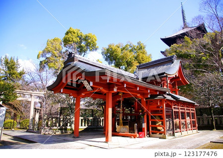 京都府　東寺・八島神社 八島社殿　京都市 南区 九条町　2022年2月 123177476