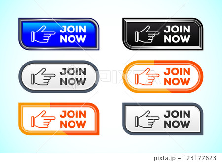 Join now button design illustration, Join now icon suitable for mobile app, and website UI design Join now button design illustration, Join now icon suitable for mobile app, and website UI design 123177623