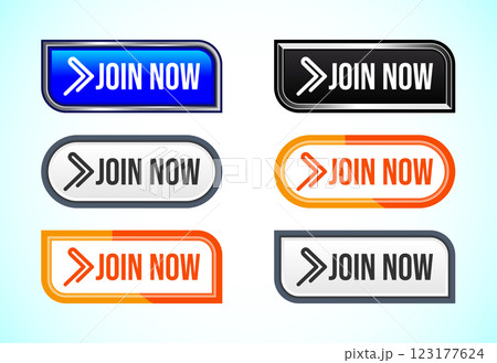 Join now button design illustration, Join now icon suitable for mobile app, and website UI design Join now button design illustration, Join now icon suitable for mobile app, and website UI design 123177624