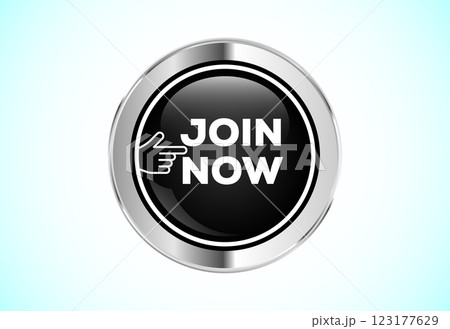 Join now button design illustration, Join now icon suitable for mobile app, and website UI design 123177629