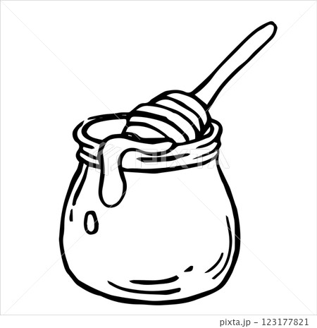 jar of honey vector illustration in doodle style jar of honey vector illustration in doodle style 123177821