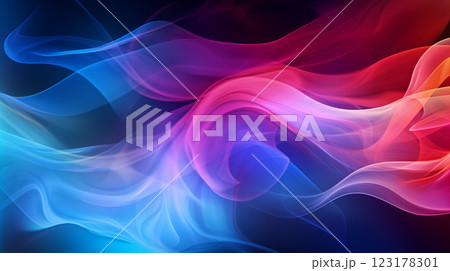 background with multicolor waving smoke 123178301