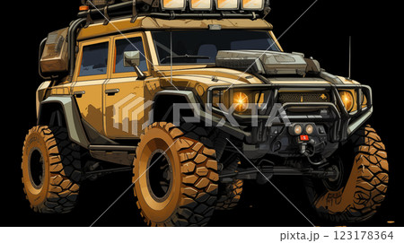 Off-road vehicle illustration Off-road vehicle illustration 123178364