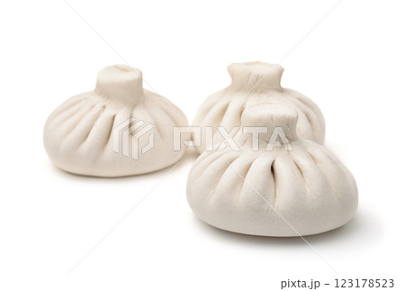 Three uncooked khinkali 123178523