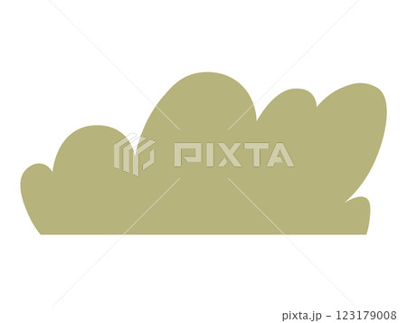 Simplified cloud in light green against a white background with clean lines. Ideal for weather, nature, minimalism, children s books, and graphic design. Simple shapes, vector style 123179008