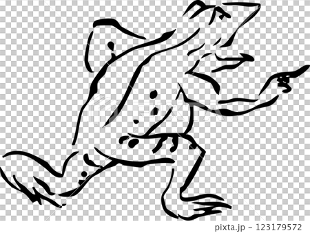 鳥獣戯画のカエル 123179572