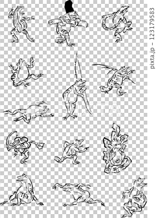 鳥獣戯画のカエル 123179583