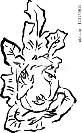 鳥獣戯画のカエル 鳥獣戯画のカエル 123179610