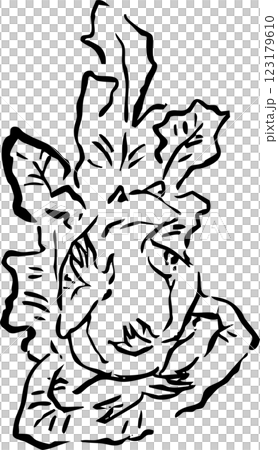 鳥獣戯画のカエル 鳥獣戯画のカエル 123179610