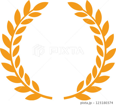 Circular golden laurel wreath representing victory, achievement, and honor, commonly featured in awards, ceremonies, and emblems, celebrating success and excellence Circular golden laurel wreath representing victory, achievement, and honor, commonly featured in awards, ceremonies, and emblems, celebrating success and excellence 123180374