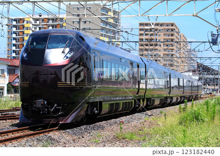 ハイグレード車両E655系が通りすがるJR佐倉駅 123182440