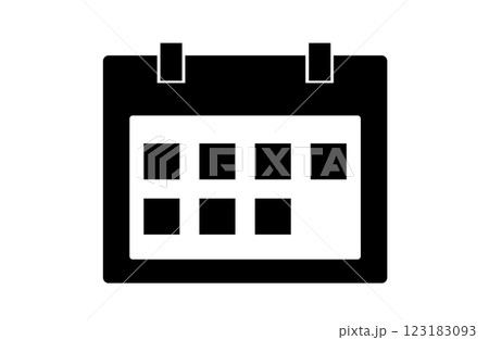 黒いカレンダーのアイコン 黒いカレンダーのアイコン 123183093