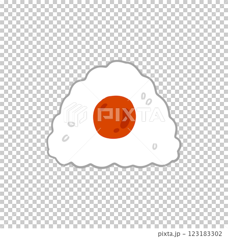 A Japanese umeboshi rice ball. 123183302