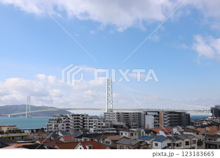 明石海峡大橋（兵庫県 神戸市 五色塚古墳より） 123183665