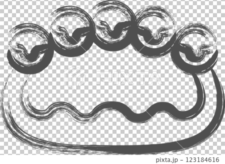 楽器関連の筆書き単品イラスト　ハンドベル 123184616
