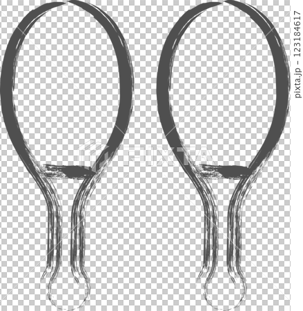 楽器関連の筆書き単品イラスト　マラカス 123184617