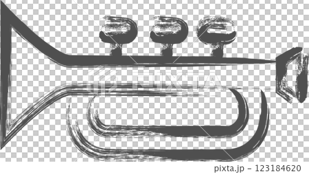 一幅樂器的插圖：小號 123184620