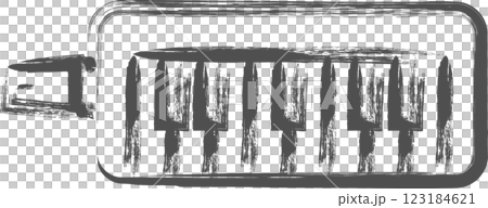 樂器的單幅插畫：鍵盤口琴 123184621