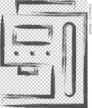 家電関連の筆書き単品イラスト コーヒーメーカー 家電関連の筆書き単品イラスト コーヒーメーカー 123184642