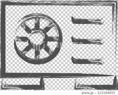 家電單機手繪插畫:室外機 家電單機手繪插畫:室外機 123184655