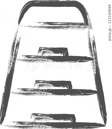 スポーツ関連の筆書き単品イラスト　跳び箱 123184694