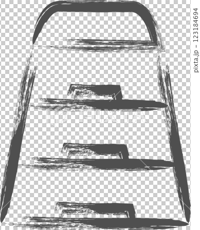 スポーツ関連の筆書き単品イラスト　跳び箱 123184694