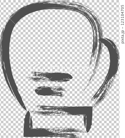 運動手繪插畫：手套 123184705