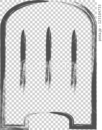 Sports-related brush-drawn single illustration: Kickboard Sports-related brush-drawn single illustration: Kickboard 123184733