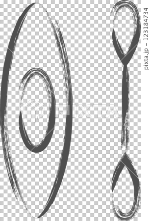 Sports-related brush-drawn single illustration: Rowing boat 123184734