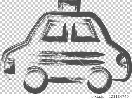 車輛相關手繪插畫：警車 123184749