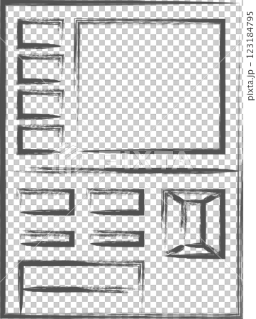 Station-related brush-drawing illustrations: Ticket vending machine Station-related brush-drawing illustrations: Ticket vending machine 123184795