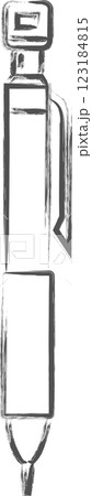文房具関連の筆書きイラスト シャーペン 文房具関連の筆書きイラスト シャーペン 123184815