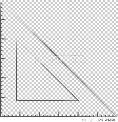 文具相關畫筆插圖：三角板 123184836