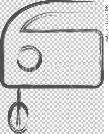 日常用品的手繪插畫：攪拌器 123184840