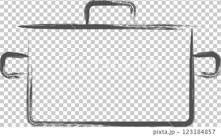 日用品関連の筆書きイラスト 鍋 日用品関連の筆書きイラスト 鍋 123184857