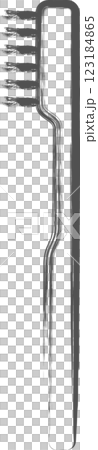 Brush-drawn illustrations of everyday items: Toothbrushes 123184865