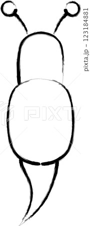 筆書きミニ昆虫イラストアイコン カタツムリ 筆書きミニ昆虫イラストアイコン カタツムリ 123184881