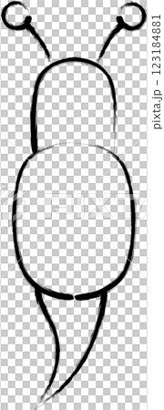 Brush-drawn mini insect illustration icon: snail Brush-drawn mini insect illustration icon: snail 123184881