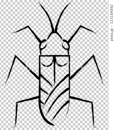 毛筆寫迷你昆蟲插畫圖示水黽 毛筆寫迷你昆蟲插畫圖示水黽 123184892