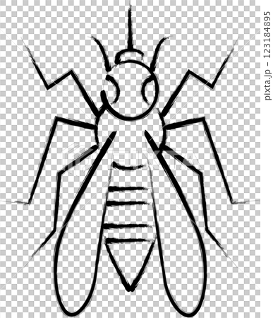 毛筆寫的迷你昆蟲圖圖示蚊子 毛筆寫的迷你昆蟲圖圖示蚊子 123184895